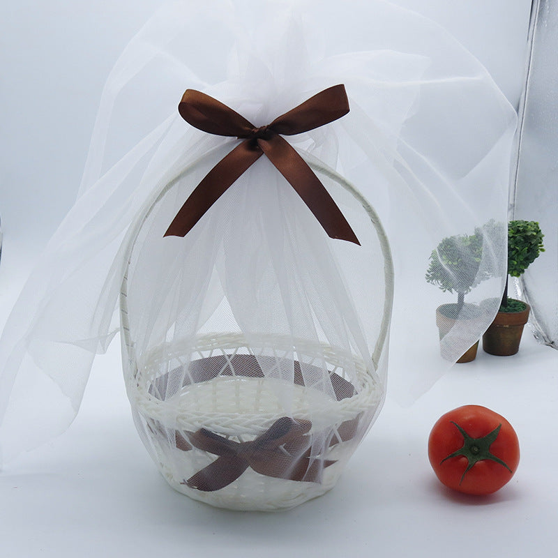 Ladies Wedding Basket with Satin Ribbon Kalsten