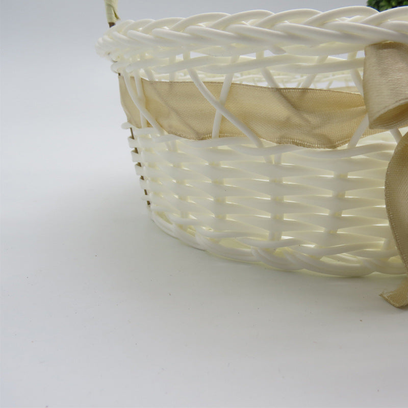 Ladies Wedding Basket with Satin Ribbon Kalsten