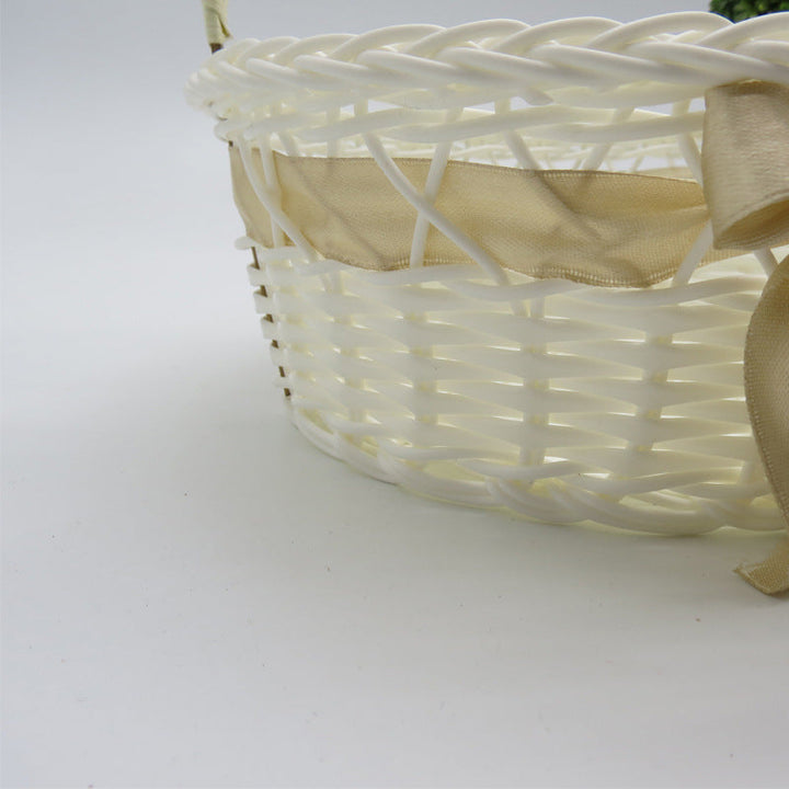 Ladies Wedding Basket with Satin Ribbon Kalsten