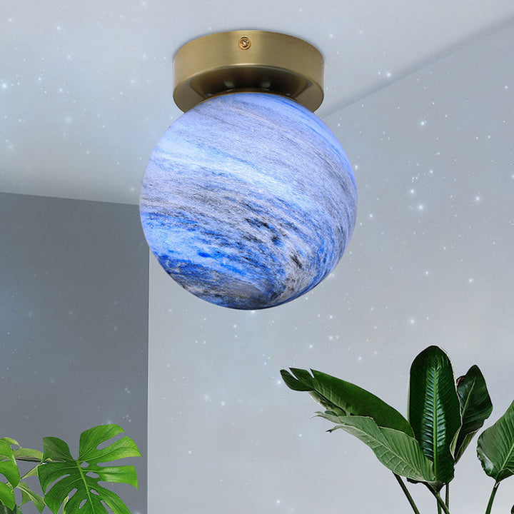 Modern Glass Globe Ceiling Light Kalsten