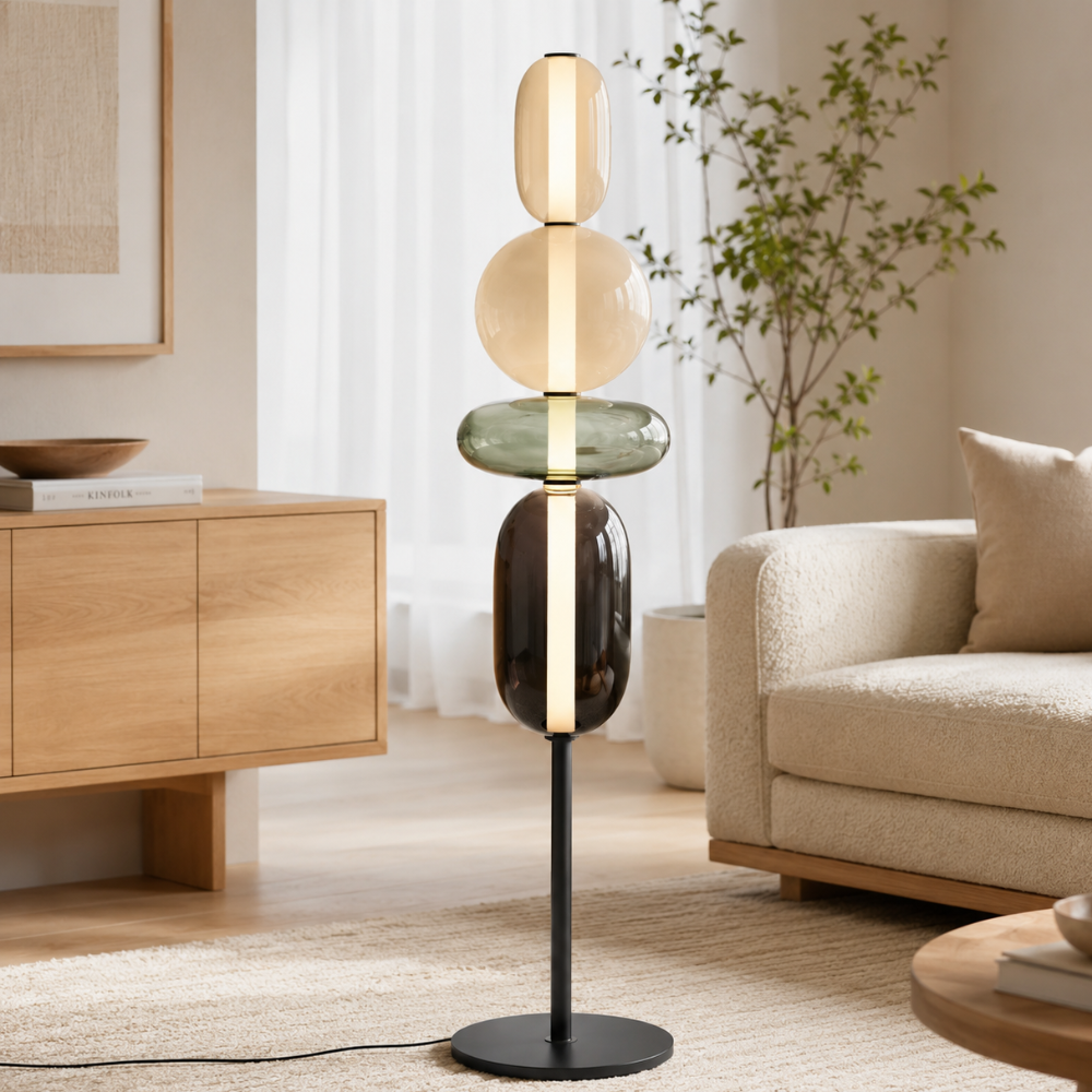 Solenne Sculptural Glass LED Floor Lamp