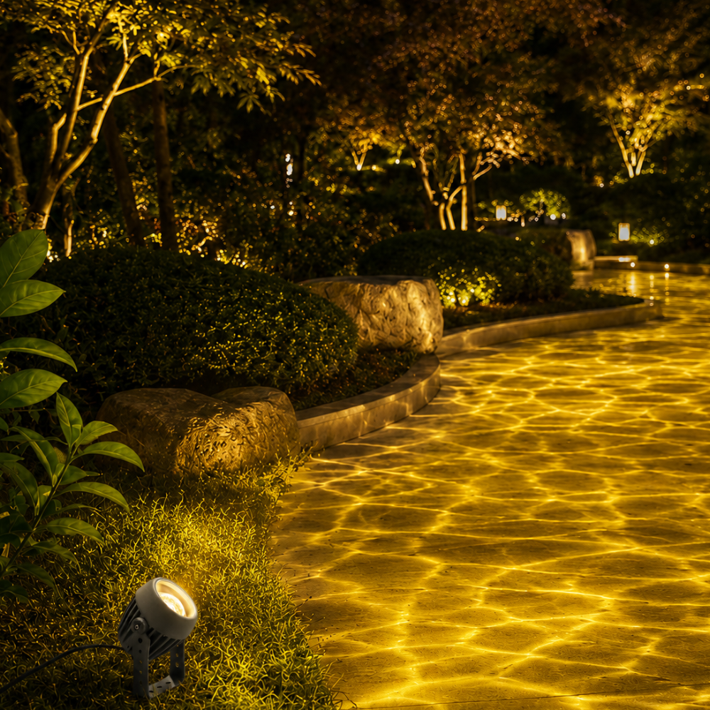 AuraFlow Color-Changing Ripple Spotlight