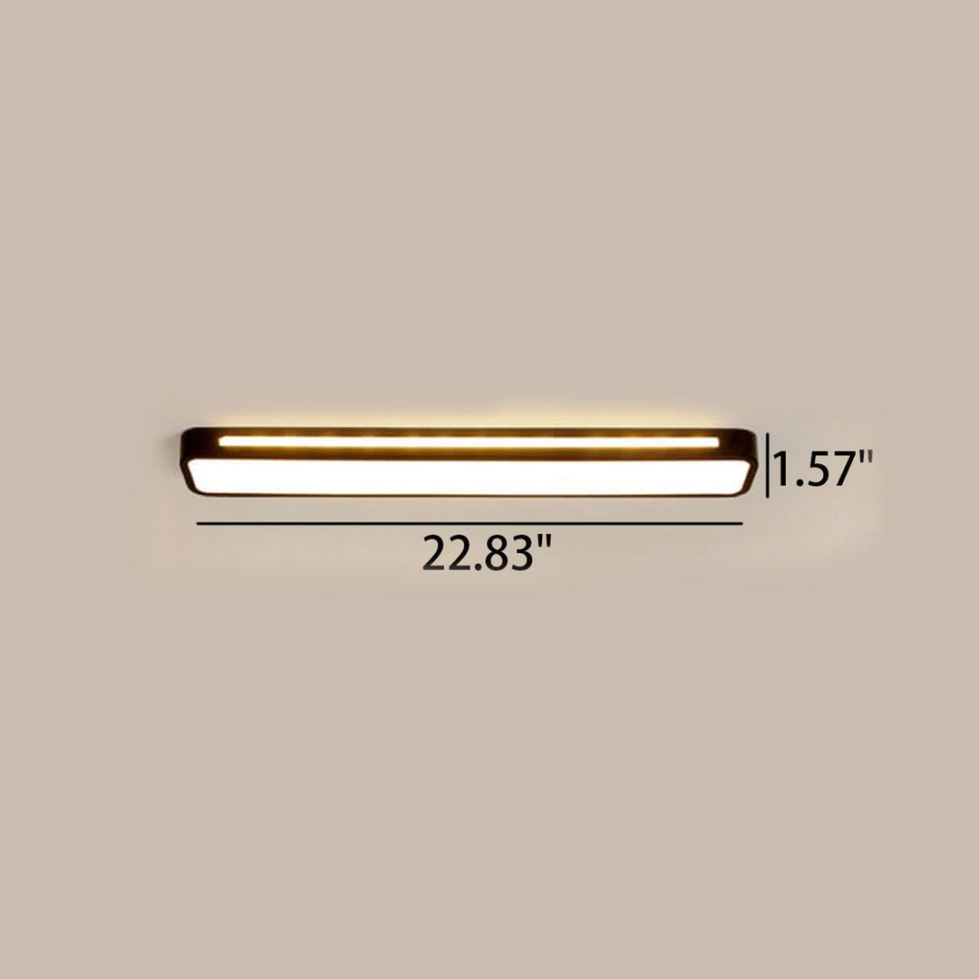 Ceiling Light Acrylic LED 18.8 in Flush Mount Black White Hallway Bedroom Modern Slim Lighting Fixture | Kalsten