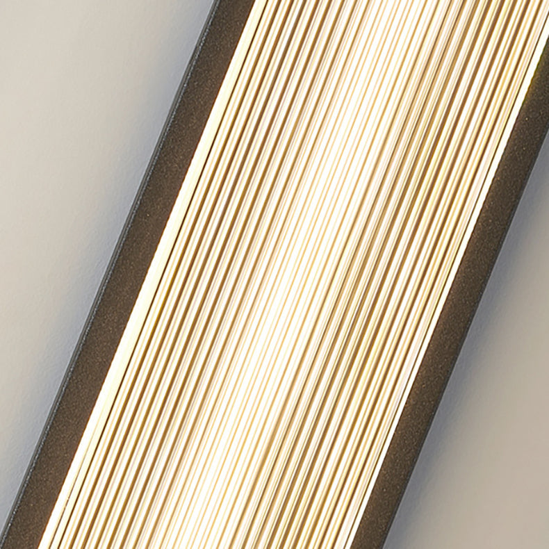 Modern Minimalist Waterproof Rectangular Stainless Steel Acrylic LED Wall Sconce Lamp For Outdoor Patio | Kalsten
