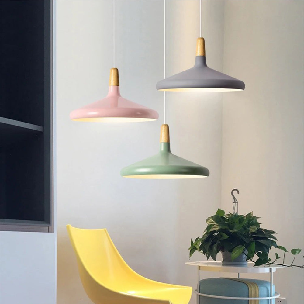 Contemporary Conical Colorful Metal Pendant Lamp | Kalsten