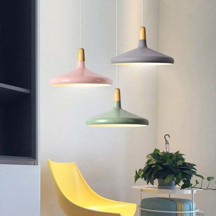 Contemporary Conical Colorful Metal Pendant Lamp | Kalsten