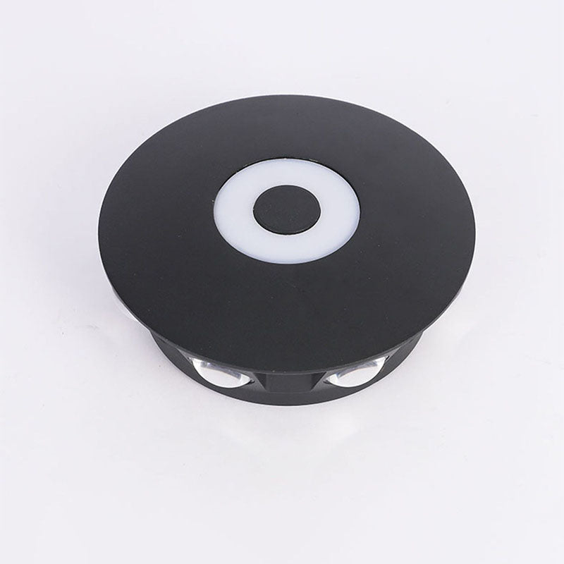 Contemporary Scandinavian Aluminum Round Shade LED Wall Sconce Lamp For Outdoor Patio | Kalsten