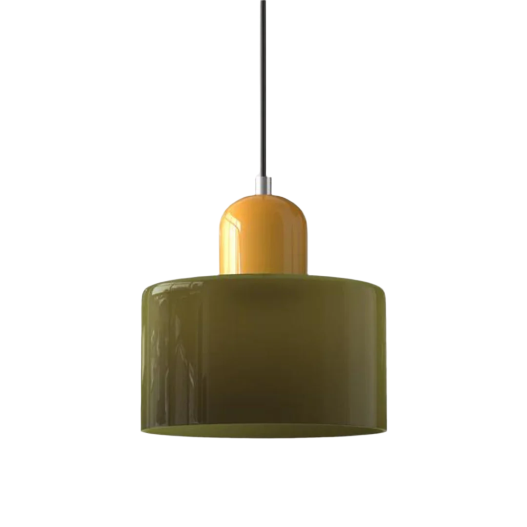 Glass pendant light – Elegant cylindrical pendant light for cozy living spaces | Kalsten