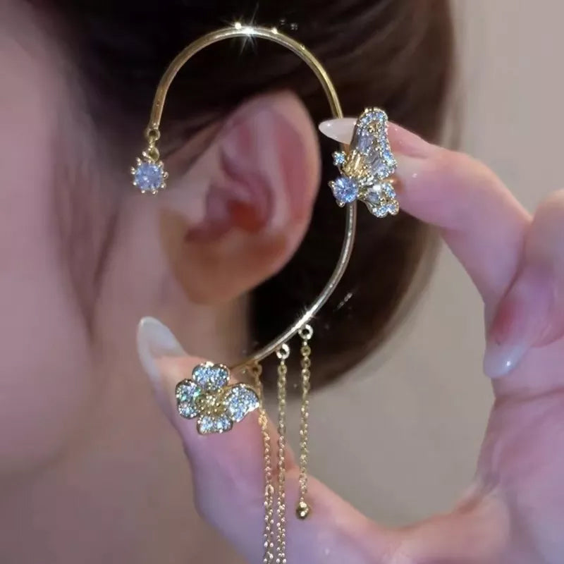BowLift | Butterfly Tassel Style Zircon Earrings