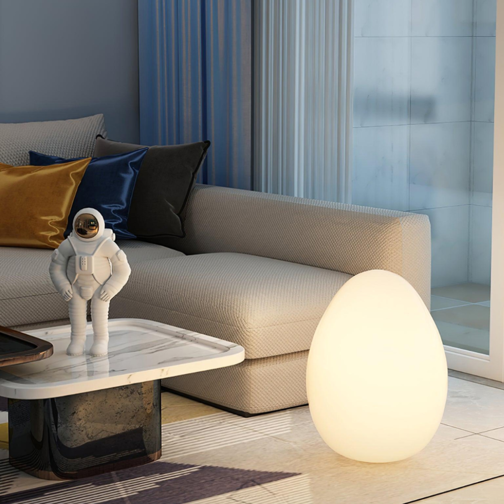 SolStone Sculptural Egg Floor Lamp