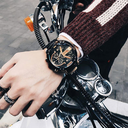 Stainless steel chronograph quartz watch