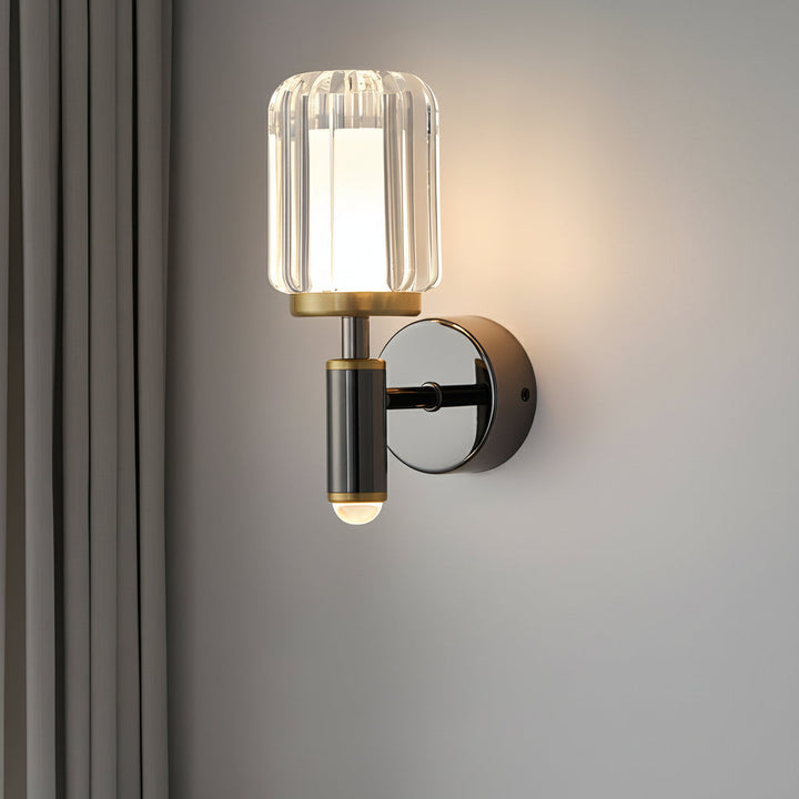 LED Wall Sconce Light – Modern Clear Acrylic Crystal Aluminum (22x15cm / 8.7x5.9in) | Kalsten