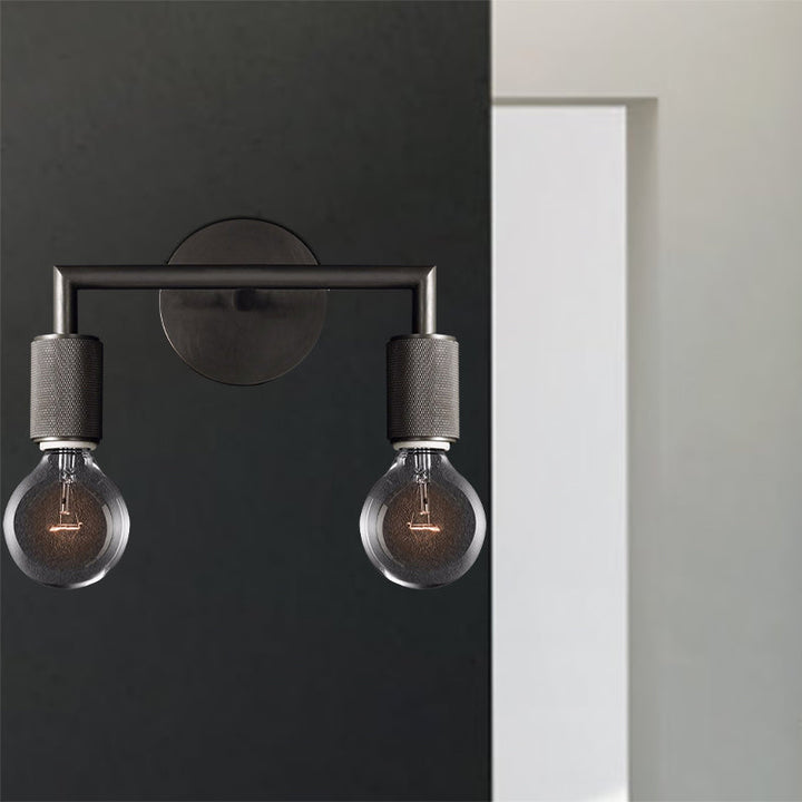 Brass Double Bulb Wall Lamp Kalsten