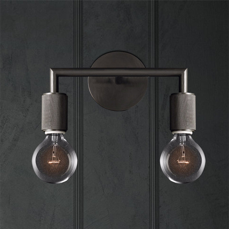 Brass Double Bulb Wall Lamp Kalsten