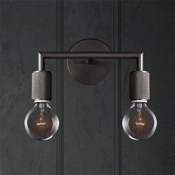 Brass Double Bulb Wall Lamp Kalsten