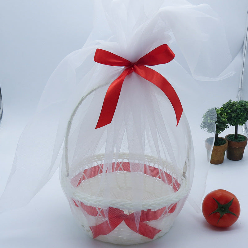 Ladies Wedding Basket with Satin Ribbon Kalsten
