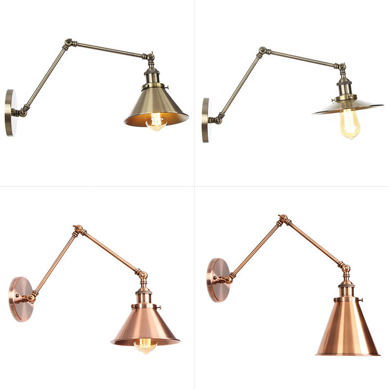 Kalsten Industrial Swing Arm Wall Light Bronze/Copper