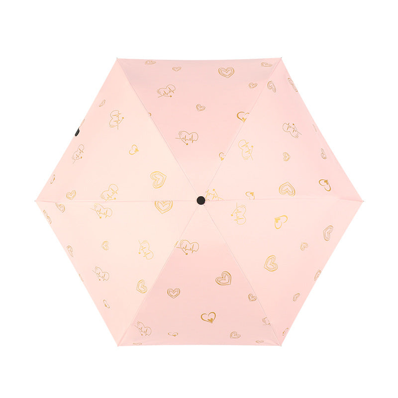 Women's portable UV protection folding umbrella with compact carrying case Kalsten