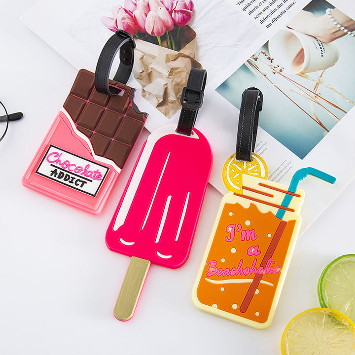 Unisex Luggage Tag in Chocolate Design Kalsten