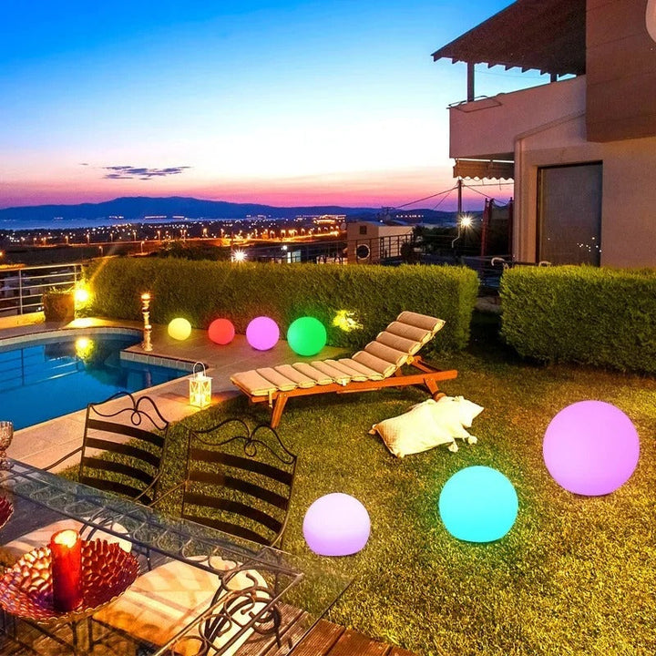 Kalsten | Waterproof Solar-Garden Ball Lamps – RGB LED Lighting for Outdoors