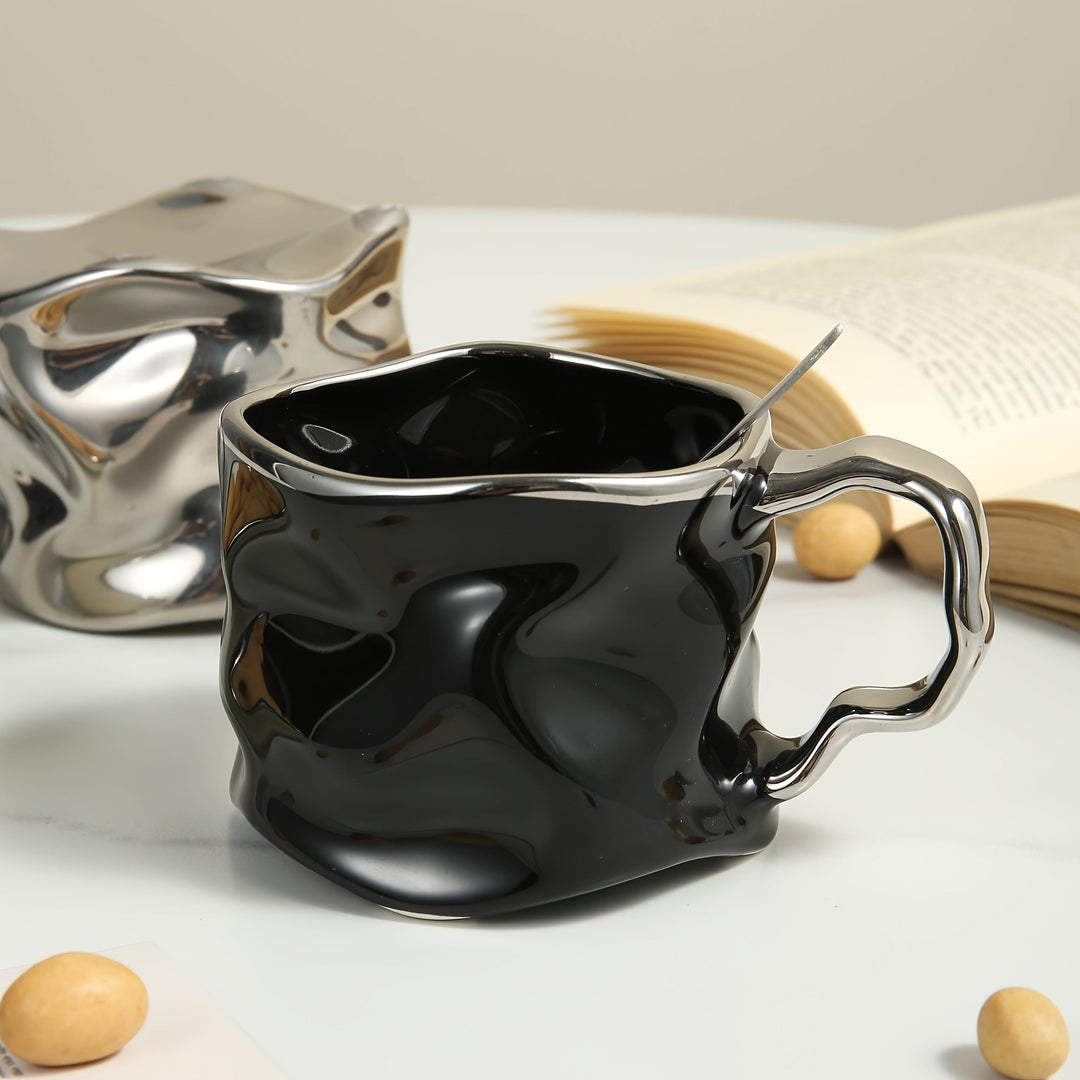 CreArt Mug – Handmade Ceramic Coffee Mug with Unique Crumpled Design | Kalsten
