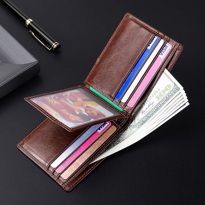 Premium Textured Leather Tri-Fold Wallet