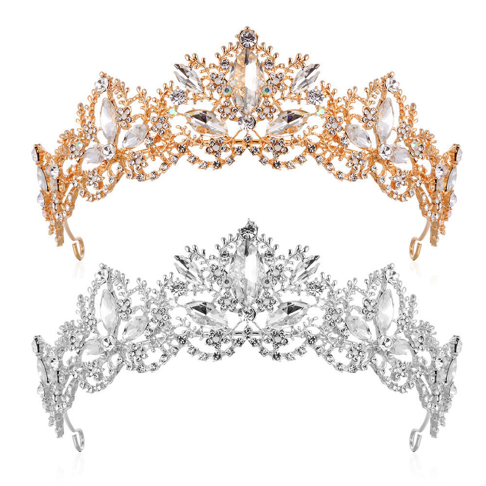 Ladies Glamorous Tiara with Sparkling Crystal Decorations Kalsten