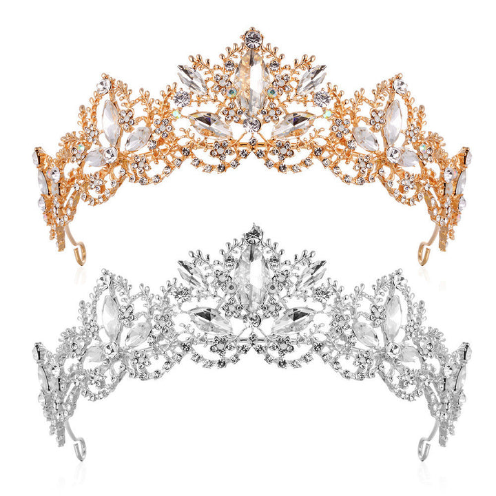Ladies Glamorous Tiara with Sparkling Crystal Decorations Kalsten
