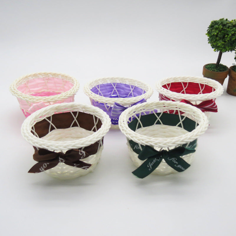Women Decorative Storage Basket with Bow Kalsten