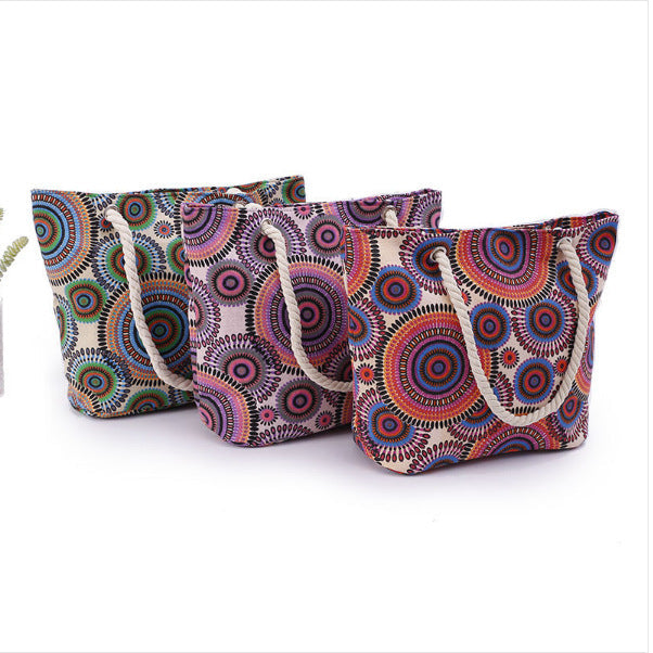 Xxl Tote bag with colorful mandala pattern Kalsten