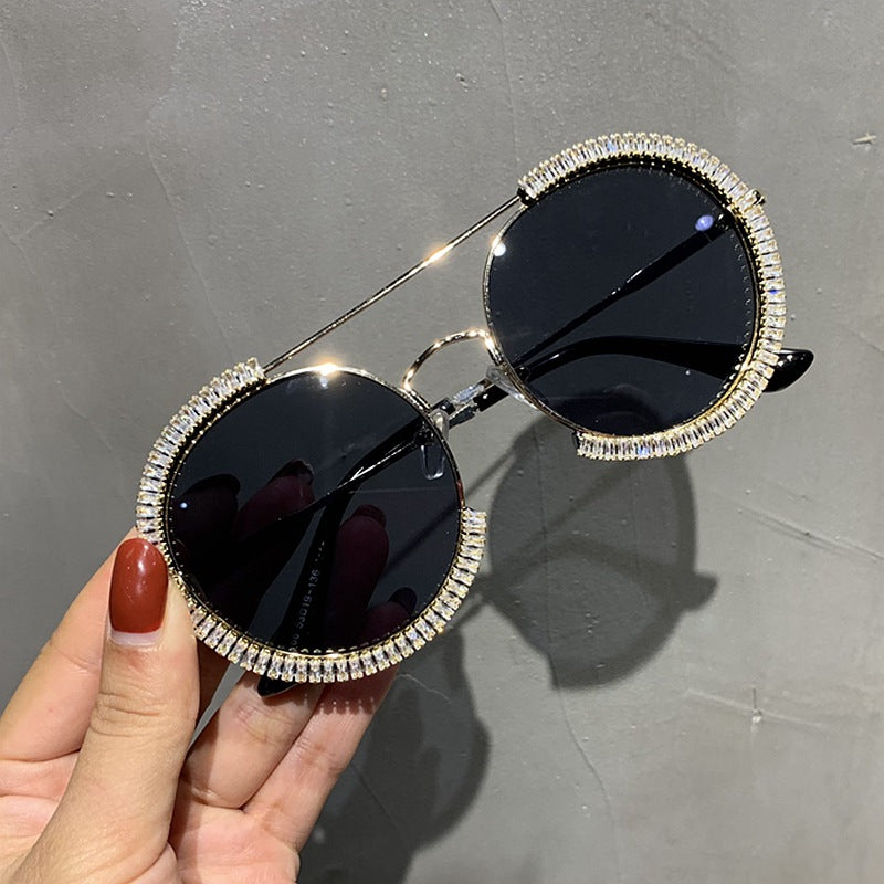 Ladies glamorous sunglasses with sparkling crystal frame Kalsten