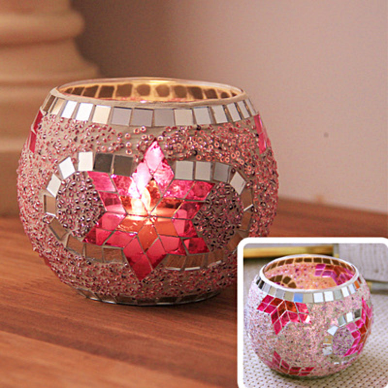 Kalsten | European Retro Glass Mosaic Tealight Holder