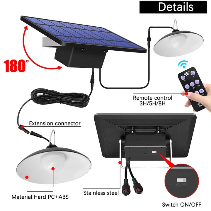SolarDuo LED Lamp Set on Solar Energy with Remote Control | Kalsten