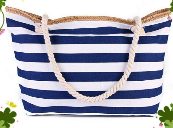 Large beach bag with maritime stripes Kalsten