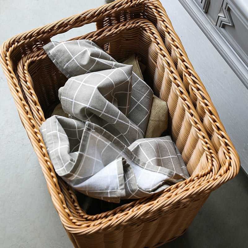 Premium Handwoven Wicker Storage Bin Kalsten