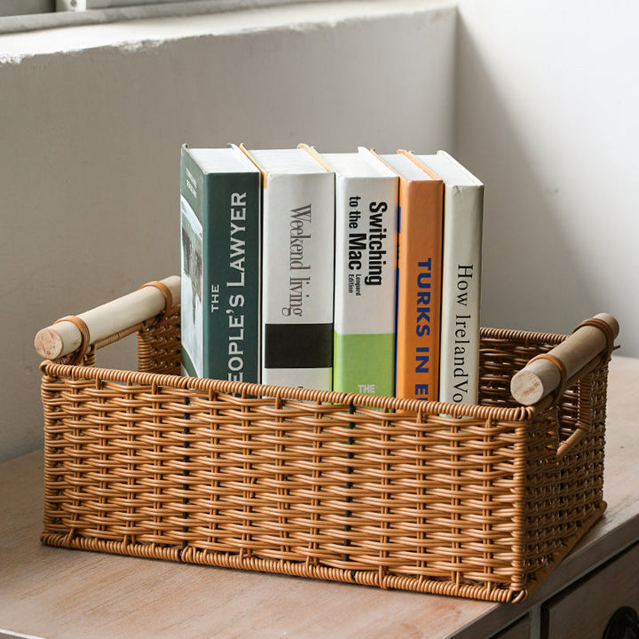 Decorative Woven Storage Basket with Handles Kalsten