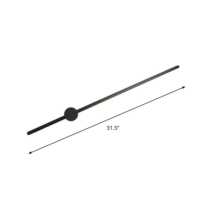 Black Slim Rod Sconce Lighting Minimalist 23.5"/31.5"/47" High LED Metal Wall Mounted Lamp for Bedroom | Kalsten