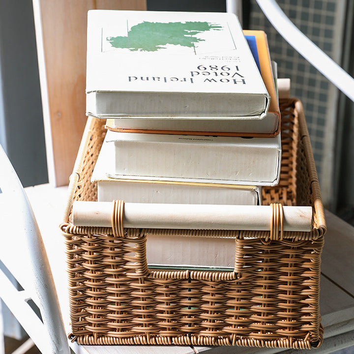 Decorative Woven Storage Basket with Handles Kalsten