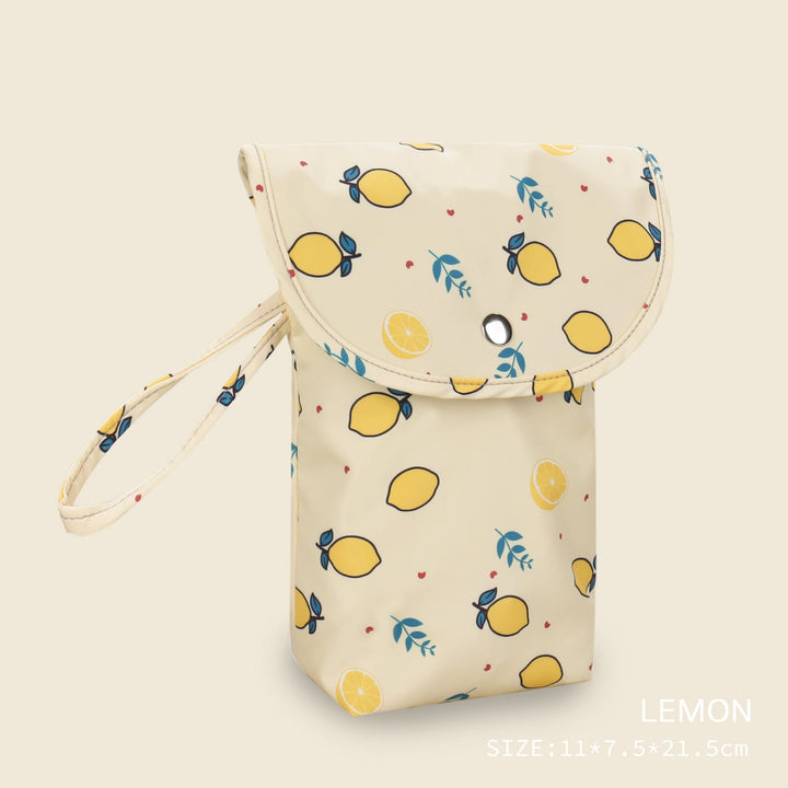 Insulated beverage carrier bag with stylish lemon pattern Kalsten