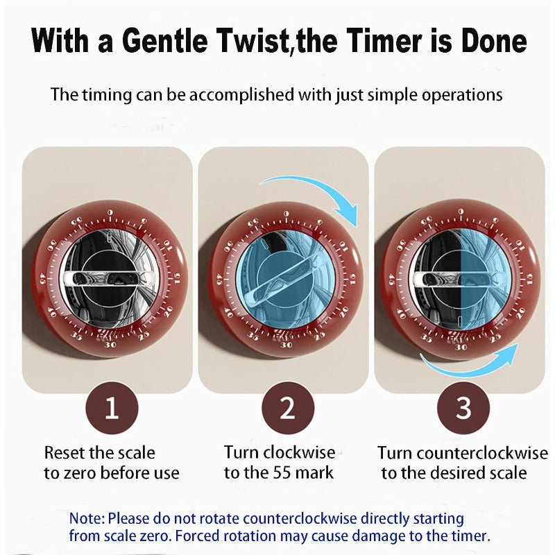Magnetic Mechanical Kitchen Timer Skanto