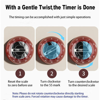 Magnetic Mechanical Kitchen Timer Skanto