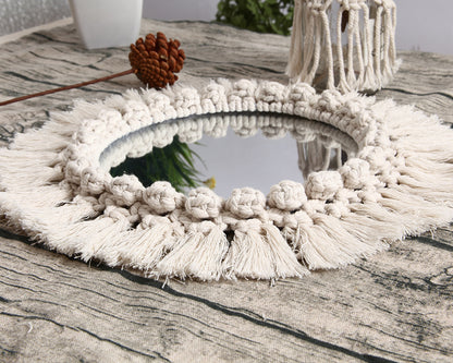 Decorative Macrame Wall Mirror Acalora