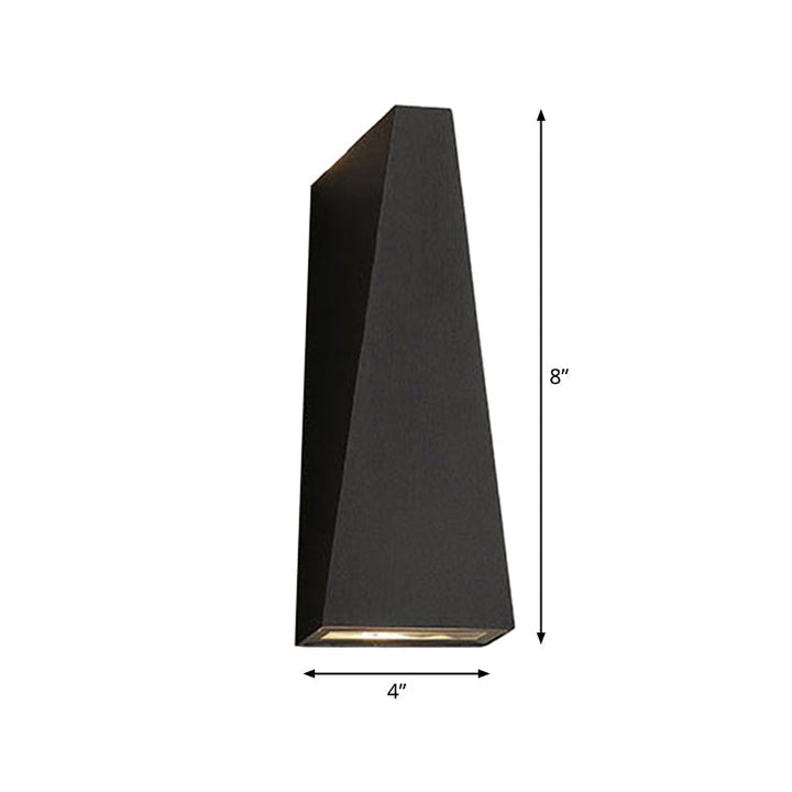 Cube/Triangle/Cylinder Wall Lamp Fixture Nordic Metal Black Up and Down LED Wall Sconce for Outdoor | Kalsten