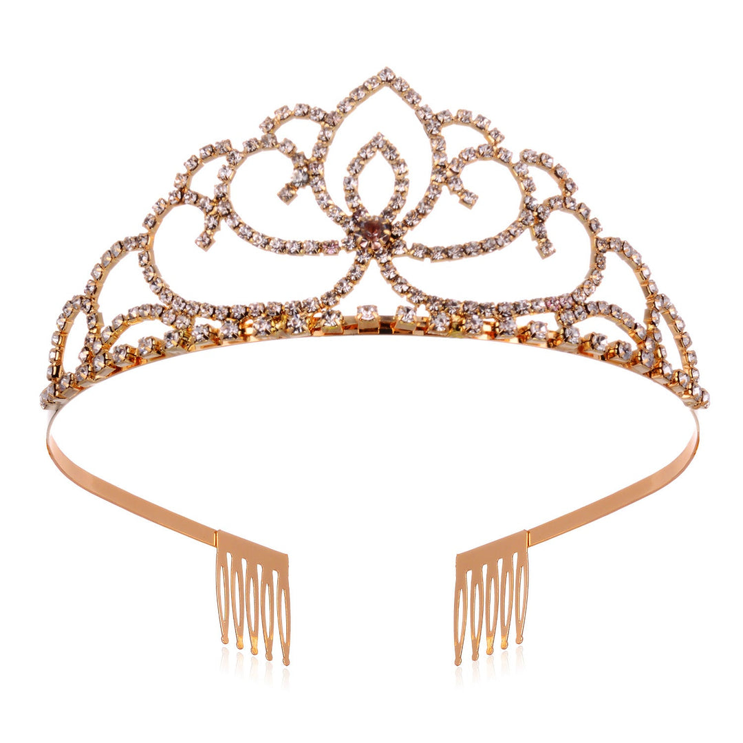 Ladies Elegant Rhinestone Tiara with Floral Design Kalsten