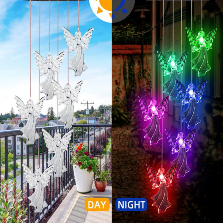 LED Solar Butterfly Wind Chime Garden Hanging Light Kalsten