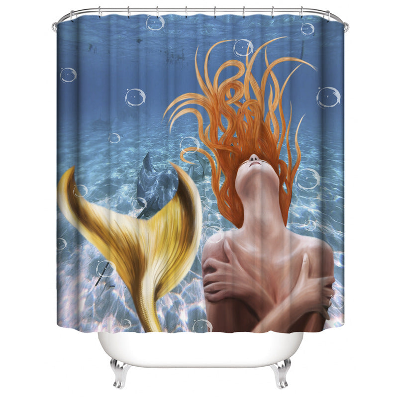 Artistic Mermaid-Themed Bathroom Set Kalsten