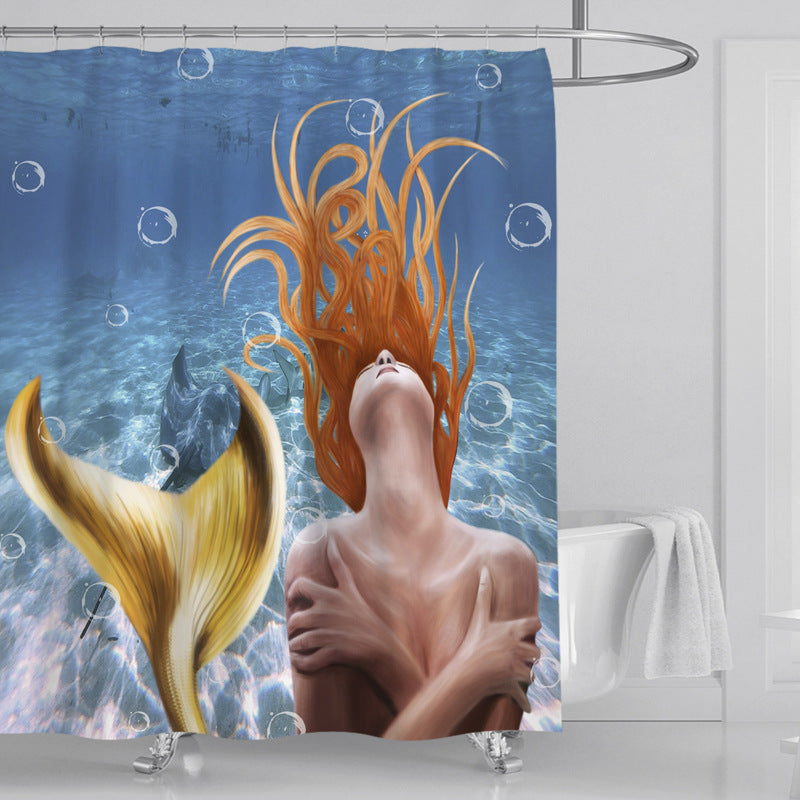 Artistic Mermaid-Themed Bathroom Set Kalsten