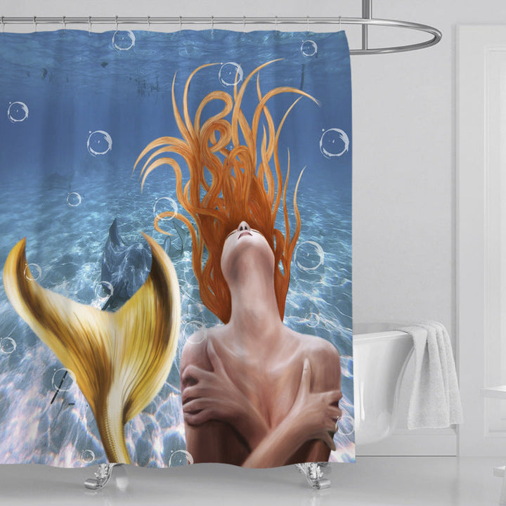 Artistic Mermaid-Themed Bathroom Set Kalsten