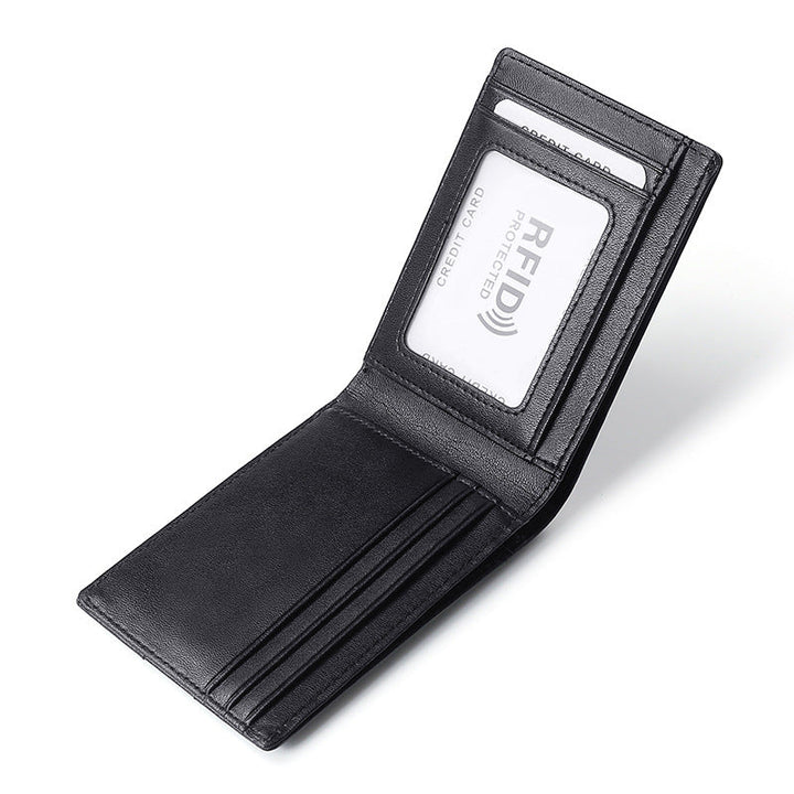 RFID-Blocking Leather Trifold Wallet