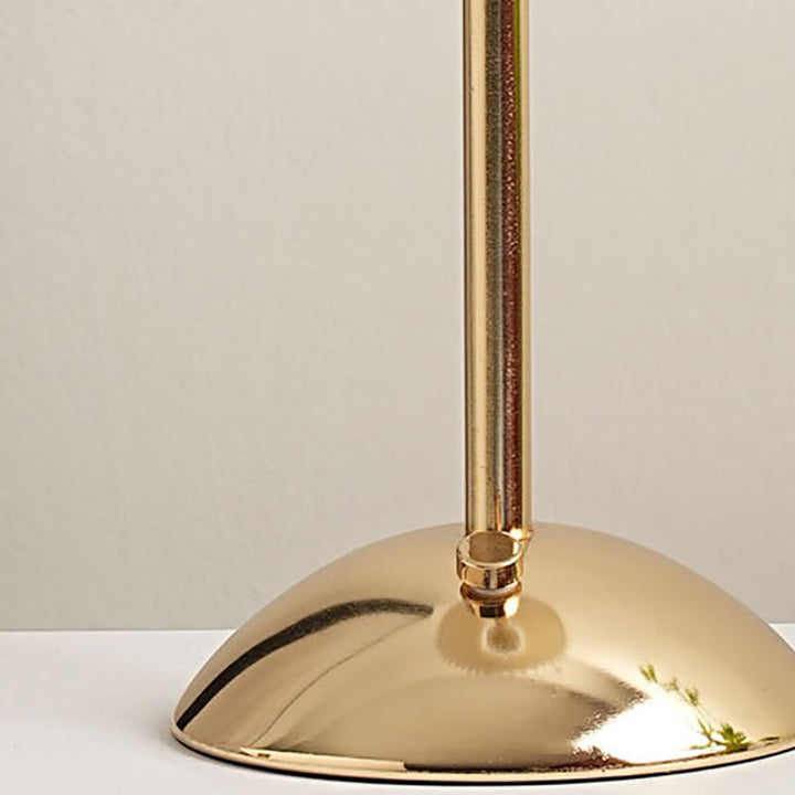 Contemporary Scandinavian rechargeable iron fabric cone pleated LED table lamp for bedside | Kalsten